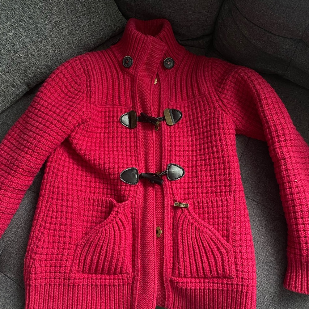 EUC BARK  Knit jacket Fuchsia color size S